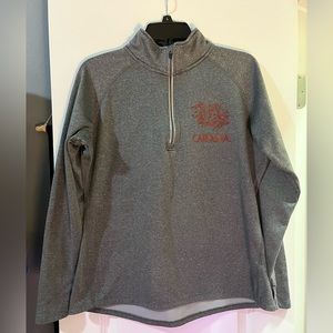Carolina Gamecocks Half Zip Gray Sporty Jacket Large 12/14